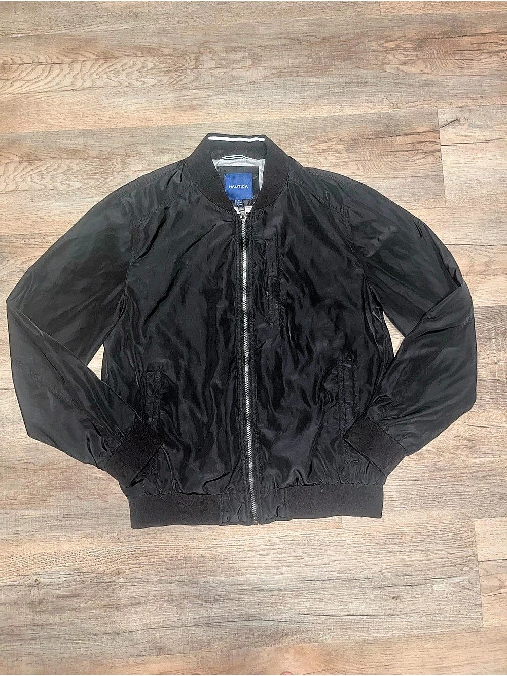 Nautica Men's Black Bomber Jacket Size Medium